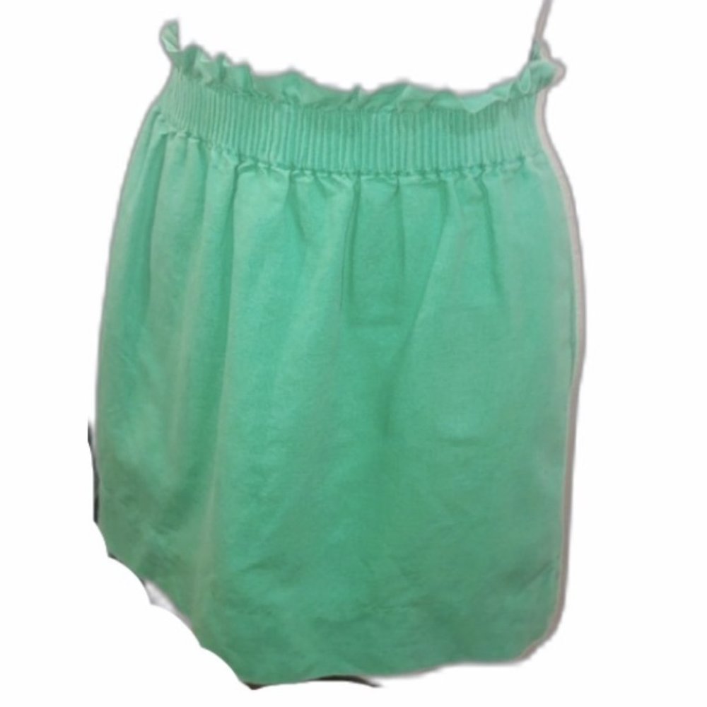 JCREW KELLY GREEN COTTON MINI SKIRT 2 XS